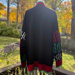 33 Degrees green Christmas sweater Cardigan figures Sequins Ho Ho Size L (14) Black Size L Photo 7