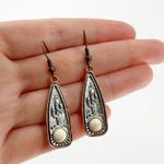 Cactus Earrings / Night Desert Earrings / Silver Dangle Earrings / Boho Earrings Photo 2