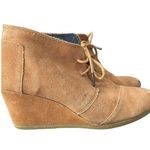 Toms  300512 Desert Suede Wedges Bootie Shoes Ankle Size 9 Photo 2