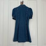 BLANK NYC Dark Blue Button Up Denim Mini Dress Photo 5