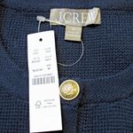 J.Crew NWT  Emilie Sweater Lady Jacket in Navy Blue Cotton Knit Cardigan M Photo 3