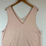 Sundance XXL Linen Tank Top V-Neck Sleeveless Casual Summer Beach Cover Up Photo 4