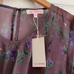 re:named  dress woman’s purple long sleeve floral sheer maxi New size medium Photo 1