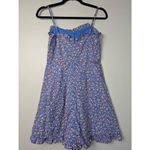 Madewell cami ruffle-hem floral trim cotton dress size 0 Photo 4