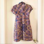 Carven Multicolor Silk Paisley Shantung Dress Photo 2