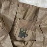 TAYLOR Linen Gold Dress Womens 12 Christmas Holiday Special Occasion New Years Photo 5