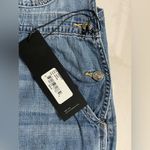 Anthropologie NWT  Edwin Sadie Utility Denim Overalls RipTide Size L Photo 5