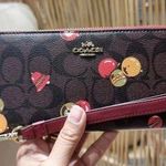 Coach Long Zip Around Wallet In Signature Canvas With Ornament Print Photo 0