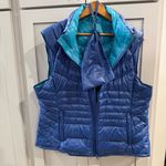 Bernardo Women’s  Packable Goose Down Puffer Vest‎ Royal Blue Aqua size XL Travel Photo 2