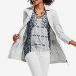 CAbi Gray Foldover Collar Front Zip Jacket Size Medium Photo 1