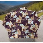 Y2K EVR 100% Silk Women’s Sz‎ S Fruit Botanical Bomber Jacket Floral DIV ROUSS Photo 2