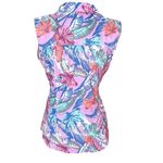 Reel Legends Womens Blouse Sz PS Petite Small Mariner Poly Sleeveless Vented Photo 2