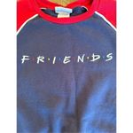 Friends crewneck sweater size small colorblock nostalgia y2k Blue Photo 2
