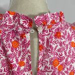 J.Crew  Tiered Ruffle Midi Dress 6 Pink White Orange Photo 8