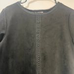 ZARA NWT - WOMEN FAUX SUEDE Black Large Short Sleeve Dress Photo 1