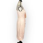 Vince Camuto Ruffle Knee Length Sheath Dress Women's 2 Pink Blush One Shoulder Photo 5