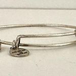 ALEX AND ANI silver tone heart locket bangle bracelet Photo 1