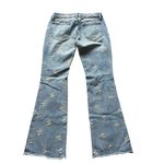 Driftwood  EVA Jeans Denim Floral Embroidered Jeans Denim Size 27 Flare NWT Photo 1