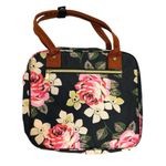 Travel Toiletry Bag Organizer hanging Makeup floral printed Black Photo 3