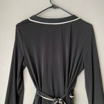 Mango MNG sz M black long sleeve wrap midi dress Photo 5