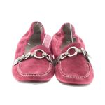 Attilio Giusti Leombruni Red Suede Horsebit Loafer‎ Flats 40.5 10.5 Photo 2