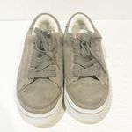 ALLSAINTS  Size 6 Grey TRISH LOW TOP PLATFORM SUEDE LEATHER WOMEN'S SNEAKERS Photo 1