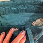 7 For All Mankind Peacock dark teal green corduroy 5 pocket ankle length the skinny velvet jean Photo 7