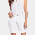 NYDJ NEW  Ella Denim Jean Shorts with Side Slits Size 18 Optic White Lift Tuck Photo 1