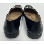 Liz Claiborne Vintage Slip On Loafer Classic Black Gold Chain Y2K Old Money Academia Square 8 Photo 3