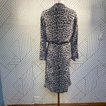 ALLSAINTS  Esme Kimono Top Leopard Printed Long Sleeve‎ Belted Tan Brown Size XS Photo 7