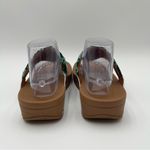 FitFlop Lulu Silky Weave Green Wedge Thong Sandals Women’s size 10 Comfort Photo 2