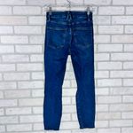 Good American  Good Waist Crop Distressed Raw Hem Skinny Jeans Blue 533 Size 2/26 Photo 6