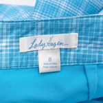 Lady Hagen  Golf Skort Athletic Skirt Blue Plaid Pleated Front Women's Size 8 Photo 4