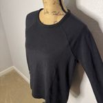Athleta  Coaster Luxe Recover Sweatshirt Black Size XS Crew Neck Relaxed Cozy Photo 1