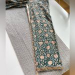Natura Green Peach Floral Boho Print Cotton Pajama Pants Size Medium Photo 4