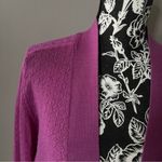 Title Nine  Cardigan Sweater Womens wool Purple Long Sleeve Large waterfall front Photo 4