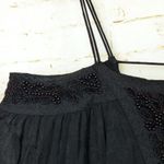 Urban Outfitters  Ecote Cami Top Women S Black Floral Bead Tassel Romantic Goth Photo 3