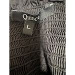 Quince  Black Smocked Tiered Midi Dress – Organic Cotton – Size L Photo 4