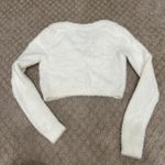 Aritzia NEW cream Sunday Best Cropped V Neck Fuzzy Reese Cardigan Size XS Photo 3