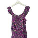 Loft Ann Taylor Hibiscus Ruffle Midi Halter Dress Women's Size 4 Photo 1