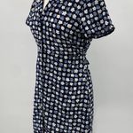 All that jazz Vintage 90s  Mini Shirtdress Ditsy Floral Blue White Button Front Photo 4
