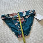 La Blanca Blue Caribbean Current Orchid Floral Ruched Bikini Swim Bottom 10 NWT Photo 3
