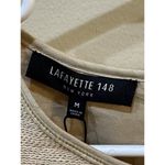 Lafayette 148 Dupioni Silk Blend Dress Golden Sheath Shift Size Medium Cocktail Gold Photo 3