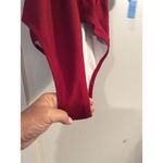 Cupshe New NWT Red One Piece Swim Wear One Shoulder Peek a Boo Side Medium M Photo 3
