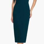 Dress the Population  Tiffany One Shoulder Bow Sheath Dress Pine Green XS NWT Photo 0