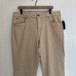 Coldwater Creek Knit Denim High Rise Straight-Leg Jeans in Stone Khaki Size 16 Photo 6