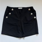 Calvin Klein Women's High Waist Black Shorts with Silver Buttons Photo 1