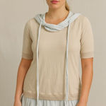 See By Chloe  Draped Hoodie Blouse Size XS Color White Cream Photo 0