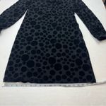 Sail To Sable Black Bow Front Velvet Polka Dot Dress Semi Sheer Womens Size 6 Photo 12
