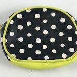 Betsey Johnson 7x4” Neon yellow white polka dot make up pouch Photo 1